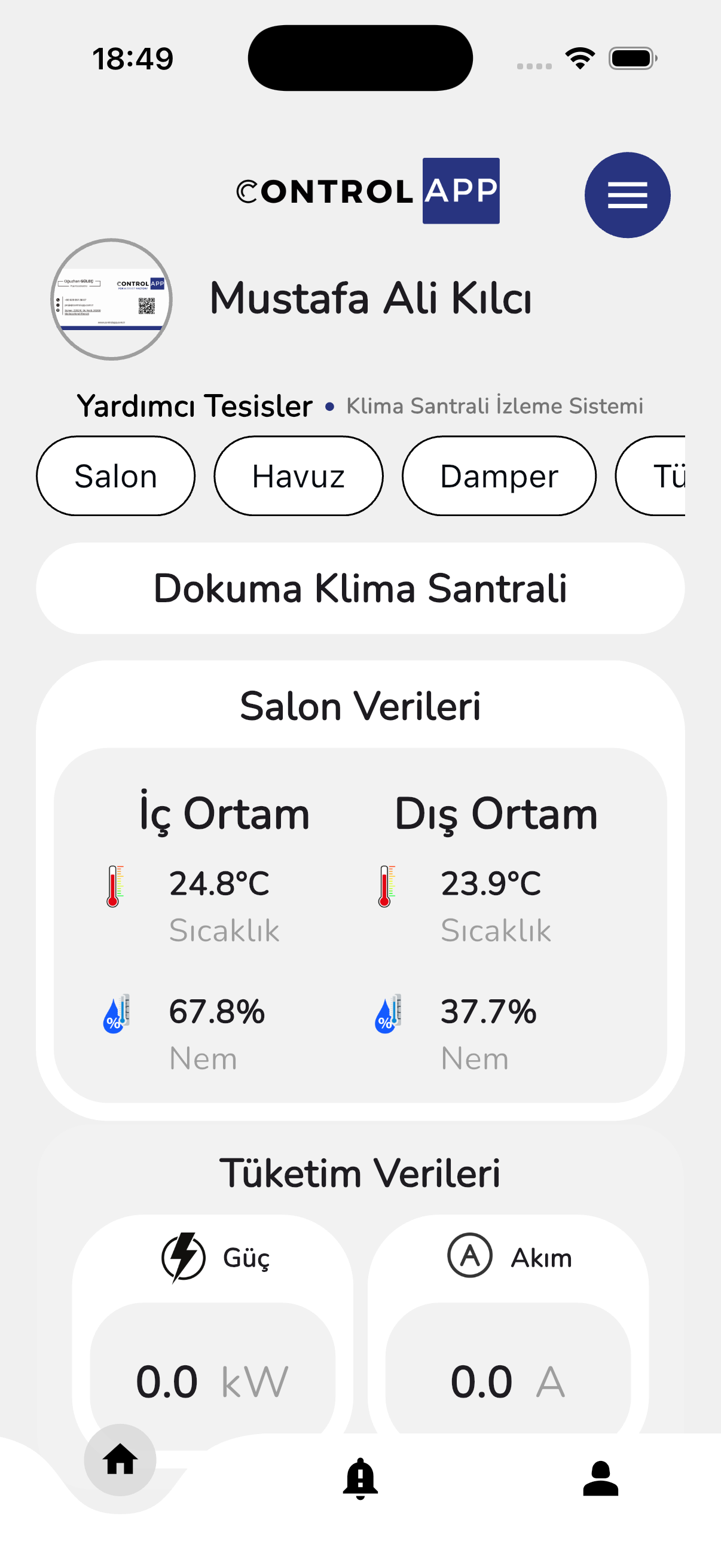 ControlApp — Tekstil Klima Salonu